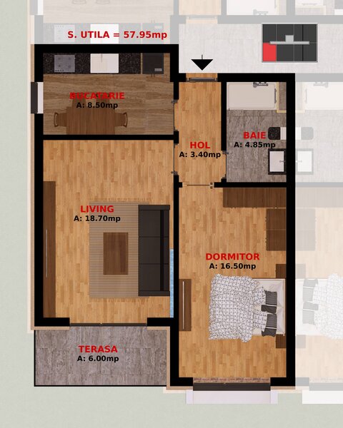 Pantelimon, Bucuresti, sector 2 apartament doua camere si garsoniere